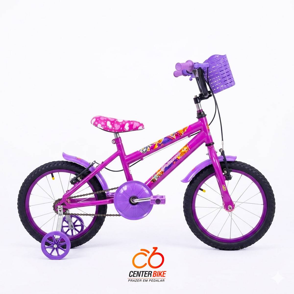 Bicicletas Aro 16 Feminina Princess rosa - Center Bike João Pessoa