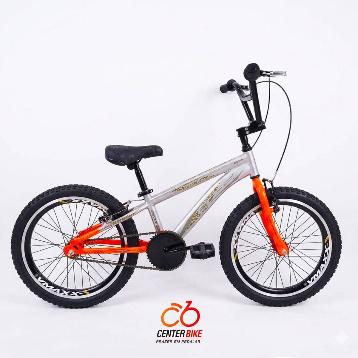 Bicicleta Aro 20 Alumínio Cross Ecos grafite laranja - Center Bike João Pessoa