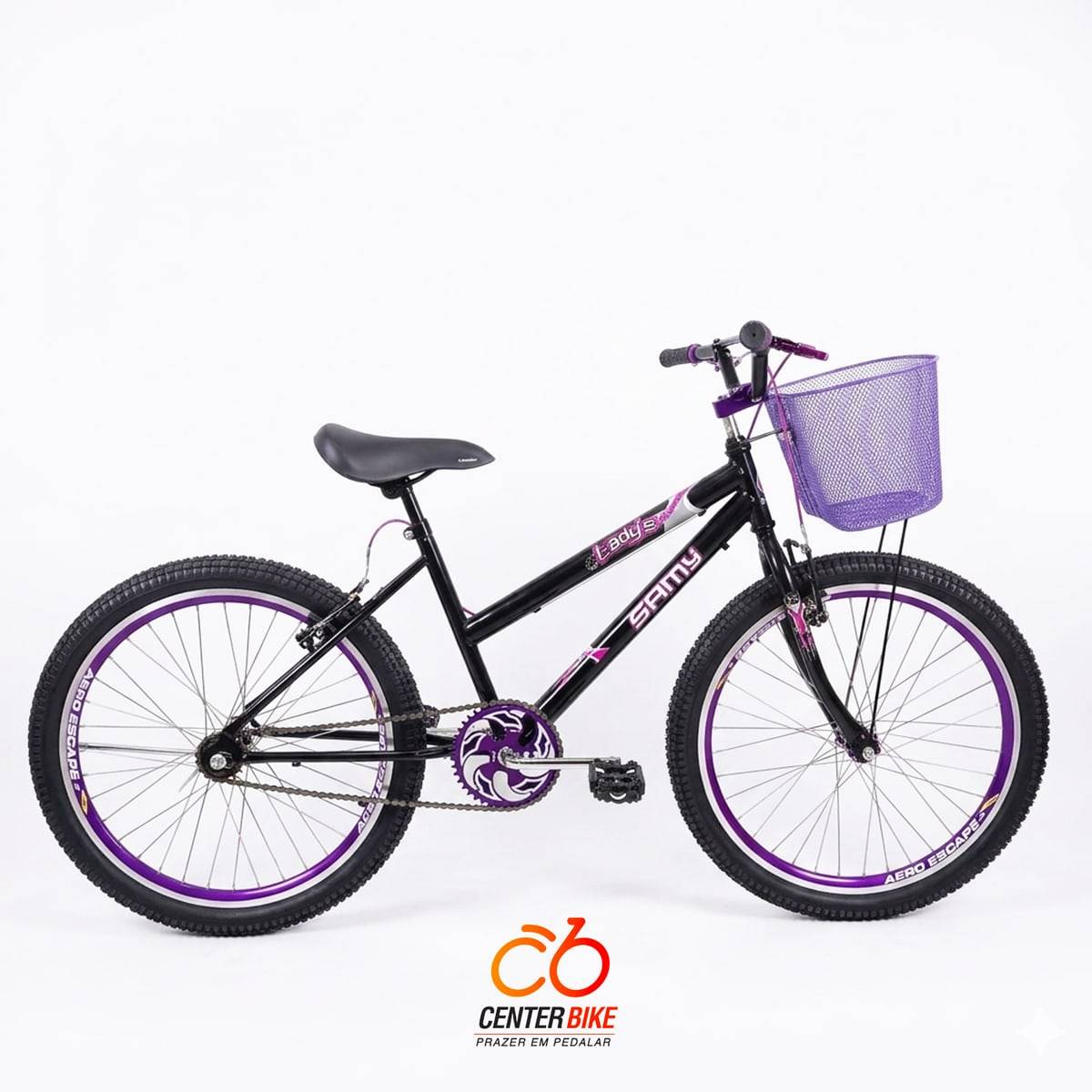 Bicicleta Aro 24 Feminina radical preta - Center Bike João Pessoa
